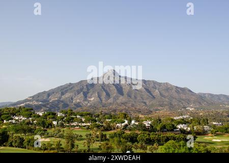 Vetta la Concha sopra Marbella in Andalusia, Spagna. Foto Stock