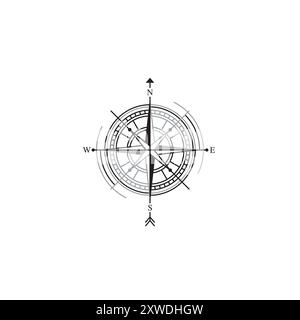 Logo Compass o design di icone Illustrazione Vettoriale