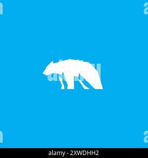 Logo Polar Bear o design dell'icona Illustrazione Vettoriale