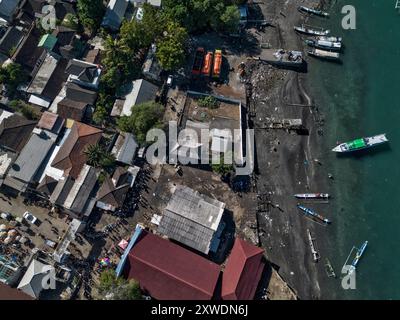 Mercato del pesce Tanjung Luar, Capo Luar, Lombok, Indonesia, Asia Foto Stock