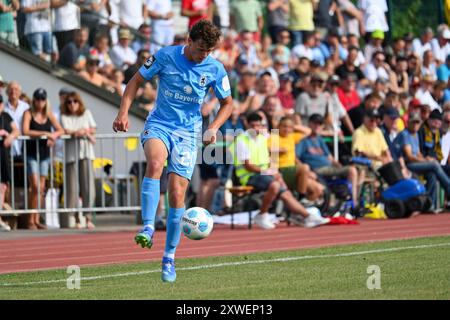 Im Bild Lukas Reich (TSV 1860 Muenchen) , FC Thalhofen, TSV 1860 Muenchen, Fußball, BFV, Verbandspokal, TSV-Stadion, a Marktoberdorf, foto: Michael Nibel 15 08 24 Copyright: HMB-Media Foto Stock