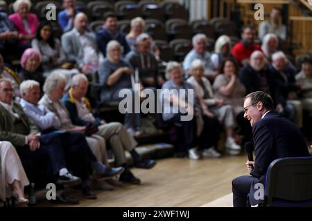 Yarm, Regno Unito. 17 agosto 2024. Immagine © concessa in licenza a Parsons Media. 17/08/2024. Yarm, Regno Unito. Tom Tugendhat deputato al Northern Conservative Hustings. Principessa Alexandra. Il candidato alla leadership Tom Tugendhat MP partecipa alle Northern Conserative Hustings durante la sua campagna di leadership. Foto di Credit: andrew parsons/Alamy Live News Foto Stock