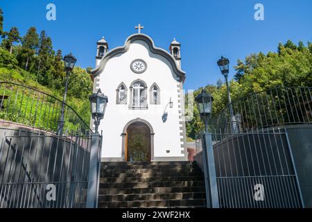 Cappella dei Babosas nel sobborgo di Monte Funchal Madeira Portogallo UE Europa Foto Stock