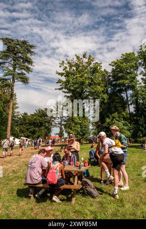 Wimborne St Giles, 16 agosto 2024: We Out Here Festival Foto Stock