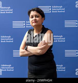 Baronessa Shami Chakrabarti, politica laburista e avvocato dei diritti umani all'Edinburgh International Book Festival, Scozia, Regno Unito Foto Stock