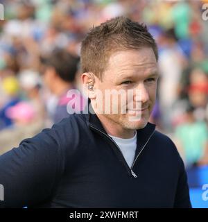 Londra, Regno Unito. 18 agosto 2024. Londra, Inghilterra, 18 agosto 2024: Ex capitano dell'Inghilterra Eoin Morgan dopo le cento finali tra Welsh Fire Women e London Spirit Women al Lord's Cricket Ground di Londra, Inghilterra. (Jay Patel/SPP) credito: SPP Sport Press Photo. /Alamy Live News Foto Stock