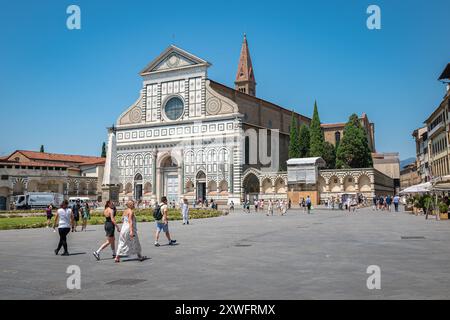 Famosa chiesa domenicana del XV secolo ¨Santa Maria Novella¨ nella storica città di Firenze (Firenze), Italia Foto Stock