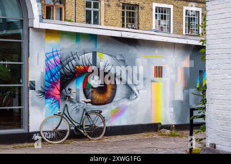 Colorata Street art nel quartiere Freetown Christiania di Copenaghen Foto Stock