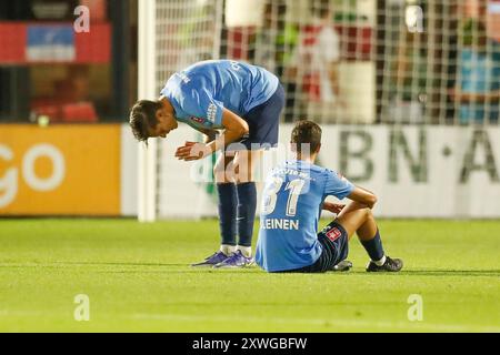 Amsterdam, Paesi Bassi. 19 agosto 2024. AMSTERDAM, PAESI BASSI - 19 AGOSTO: Durante l'incontro olandese Keuken Kampioen Divisie tra Jong Ajax e MVV allo Sportpark de Toekomst il 19 agosto 2024 ad Amsterdam, Paesi Bassi. (Foto di Gerard Spaans/Orange Pictures) credito: Orange Pics BV/Alamy Live News Foto Stock