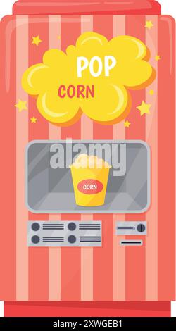 Cavalletto per granturco. Distributore automatico isolato su sfondo bianco Illustrazione Vettoriale