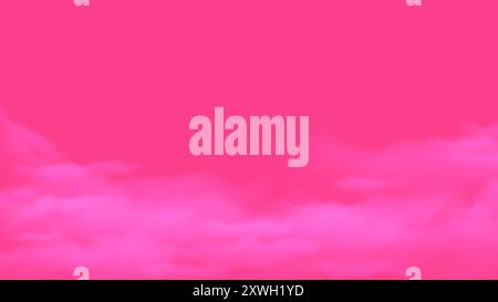 Effetto sovrapposizione fumi vettore realistico. Fumo rosa. Fumo dal fuoco o dalla nuvola. Fenomeno atmosferico naturale. Illustrazione Vettoriale