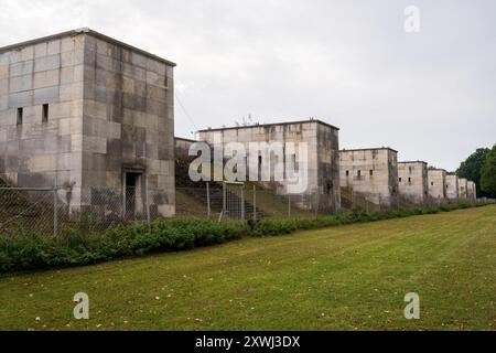 Il raduno del partito nazista, lo Zeppelinfield Grandstand (Zeppelintribüne), a Nürnberg, Germania Foto Stock