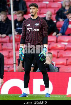 Manchester, Regno Unito. 16 agosto 2024. Durante la partita di Premier League all'Old Trafford, Manchester. Il credito per immagini dovrebbe essere: Andrew Yates/Sportimage Credit: Sportimage Ltd/Alamy Live News Foto Stock