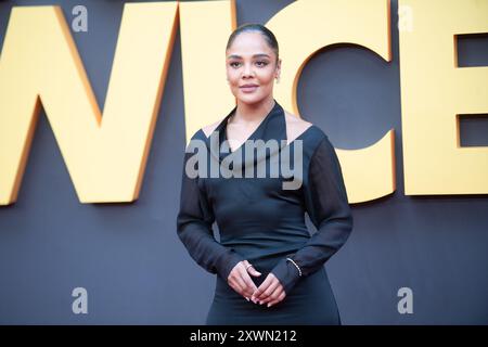 Londra, Regno Unito. 19 agosto 2024. Nella foto: Tessa Thompson partecipa alla prima europea di "Blink Twice" all'Odeon Luxe Leicester Square. Credito: Justin ng/Alamy Live News Foto Stock