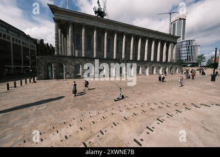 Madrid, Spagna. 20 agosto 2024. Vista di Victoria Square con il municipio e gli edifici della galleria d'arte a Birmingham 20 agosto 2024 Regno Unito credito: SIPA USA/Alamy Live News Foto Stock