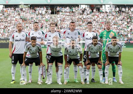 Squadra del Legia Warszawa visto durante la partita di UEFA Conference League 2024/2025 tra Legia Warszawa - Brondby IF allo stadio municipale Marshall Jozef Pilsudskis di Legia Varsavia. Punteggio finale; Legia Warszawa 1:1 Brondby IF. Foto Stock