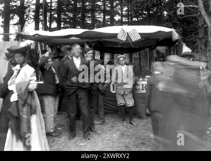 Immagine astratta del movimento di un picnic patriottico, ca. 1895. Foto Stock