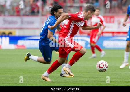 Halle, Deutschland 20. Agosto 2024: Regionalliga Nord/Ost - 2024/2025 - Hallescher FC vs. VSG Altglienicke IM Bild: Marius Hauptmann (Halle) Foto Stock