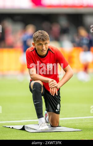 Silkeborg, Danimarca. 18 agosto 2024. Justin Janssen dell'FC Nordsjaelland visto prima del 3F Superliga match tra il Silkeborg IF e il Nordsjaelland al Jysk Park di Silkeborg. Foto Stock