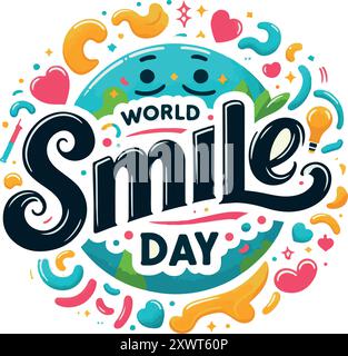 Icona del logo World Smile Day illustrazione d'arte vettoriale. Illustrazione Vettoriale