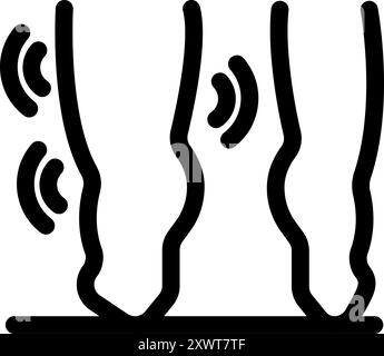 Le gambe tremano e si contraggono durante il sonno a causa della sindrome delle gambe senza riposo Illustrazione Vettoriale