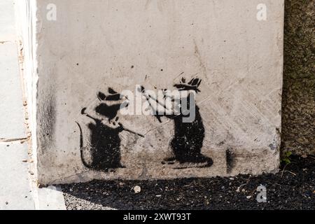 Graffiti a Kirkwall sulla terraferma delle Orcadi. Foto Stock Graffiti a Kirkwall sulla terraferma delle Orcadi. Foto Stock