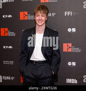 Cameo Cinema, Edimburgo, Scozia, Regno Unito, 20 agosto 2024. Edinburgh International Film Festival: Servizio fotografico su Red carpet per il film The Radleys al Cameo Cinema. Nella foto: Harry Baxendale che interpreta Rowan Radley. Crediti: Sally Anderson/Alamy Live News Foto Stock