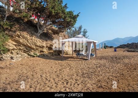 Splendida vista di Lepeda Beach, Cefalonia, Isole Ionie, Grecia Foto Stock