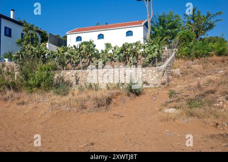 Splendida vista di Lepeda Beach, Cefalonia, Isole Ionie, Grecia Foto Stock