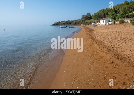 Splendida vista di Lepeda Beach, Cefalonia, Isole Ionie, Grecia Foto Stock