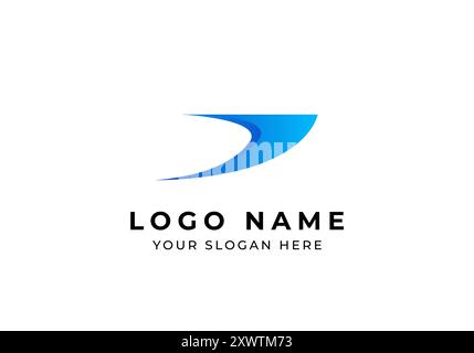 Logo Abstract Bird and Arrow, Logo Stringray Fly, moderno, minimalista e semplice. File modificabile Illustrazione Vettoriale