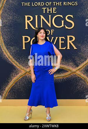 LONDRA, REGNO UNITO. 20 agosto 2024. Louise Hooper partecipa alla prima mondiale di The Lord of the Rings: The Rings of Power - stagione 2 al BFI SOUTHBANK di Londra, Regno Unito. ( Credito: Vedi li/Picture Capital/Alamy Live News Foto Stock