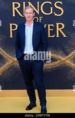 LONDRA, REGNO UNITO. 20 agosto 2024. Patrick McKay partecipa alla prima mondiale di The Lord of the Rings: The Rings of Power - stagione 2 al BFI SOUTHBANK di Londra, Regno Unito. ( Credito: Vedi li/Picture Capital/Alamy Live News Foto Stock