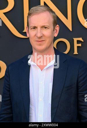 LONDRA, REGNO UNITO. 20 agosto 2024. Patrick McKay partecipa alla prima mondiale di The Lord of the Rings: The Rings of Power - stagione 2 al BFI SOUTHBANK di Londra, Regno Unito. ( Credito: Vedi li/Picture Capital/Alamy Live News Foto Stock