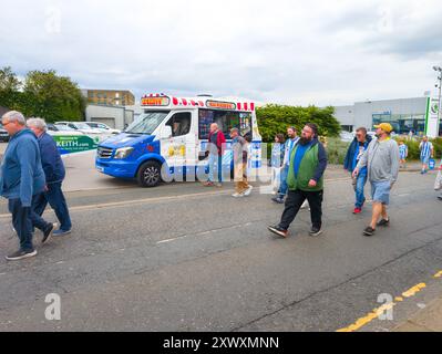 Il signor Whippy van a Huddersfield Foto Stock