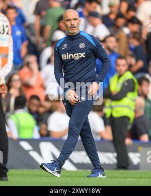 Londra, Regno Unito. 18 agosto 2024. 18 agosto 2024 - Chelsea contro Manchester City - Premier League - Stamford Bridge. Il manager del Chelsea Enzo Maresca. Crediti immagine: Mark Pain/Alamy Live News Foto Stock