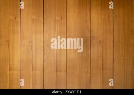 Sfondo vintage, marrone, in legno verniciato o impiallacciato da cucina. Vista frontale, primo piano, niente persone. Foto Stock