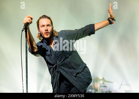 Ungheria 11 agosto 2024 gruppo editoriale dal vivo allo Sziget Festival di Budapest © Andrea Ripamonti / Alamy Foto Stock