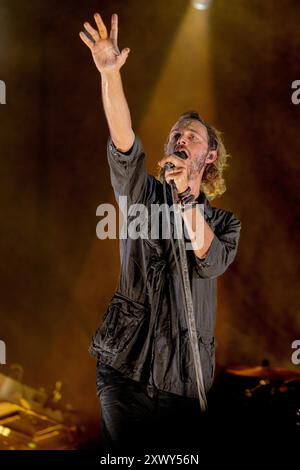 Ungheria 11 agosto 2024 gruppo editoriale dal vivo allo Sziget Festival di Budapest © Andrea Ripamonti / Alamy Foto Stock