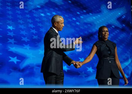 Illinois, Stati Uniti. 20 agosto 2024. Convention nazionale democratica a Chicago, Illinois, USA, presso lo United Center martedì 20 agosto 2024. Crediti: Annabelle Gordon/CNP/Media Punch/Alamy Live News Foto Stock