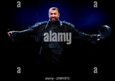 Ungheria 11 agosto 2024 Sam Smith live allo Sziget Festival di Budapest © Andrea Ripamonti / Alamy Foto Stock