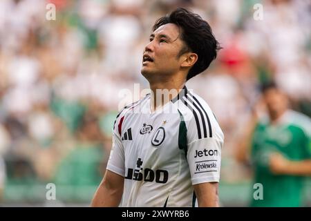 Ryoya Morishita di Legia visto durante la partita polacca di PKO Bank Polski Ekstraklasa League tra Legia Warszawa e Radomiak Radom al Marshal Jozef Pilsudski Legia Warsaw Municipal Stadium. Punteggio finale; Legia Warszawa 4:1 Radomiak Radom. (Foto di Mikolaj Barbanell / SOPA Images/Sipa USA) Foto Stock