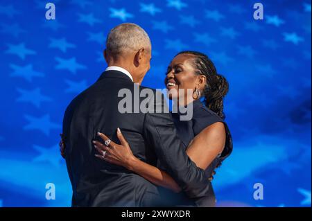 Congresso Nazionale Democratico 2° giorno Chicago. Cerimonia di apertura della convention DNC a Chicago allo United Center. Foto Stock