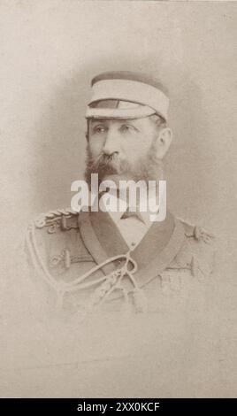 Sir George Pomeroy Colley. Il maggior generale Sir George Pomeroy Colley, KCSI, CB, CMG (1835–1881) è stato un ufficiale irlandese dell'esercito britannico che divenne Governatore e Comandante in Capo del Natal e alto Commissario per l'Africa sudorientale. Colley fu ucciso in azione, nella battaglia di Majuba Hill. Foto Stock