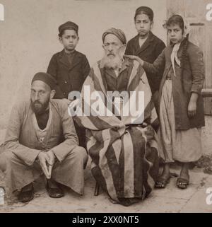 Vita in Palestina tra la fine del XIX e l'inizio del XX secolo. I Samaritani, Palestina storica. Impero Ottomano. 1890-1900 Foto Stock