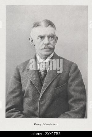 Ritratto di Georg Schweinfurth. 1900 Georg August Schweinfurth (1836–1925) è stato un botanico ed etnologo tedesco del Baltico che esplorò l'Africa centro-orientale. Foto Stock