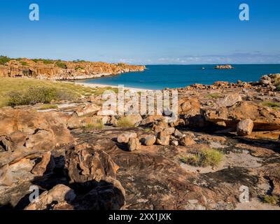 Sepoltura tradizionale di popolazioni indigene che si trovano a Bigge Island, Kimberley, Australia Occidentale, Australia, Pacifico Foto Stock