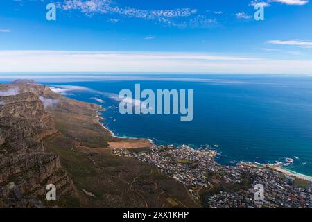 Vista da Table Mountain, città del Capo, Provincia del Capo Occidentale, Sud Africa, Africa Foto Stock