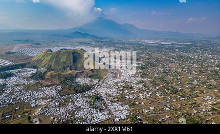 Veduta aerea di Goma, Repubblica Democratica del Congo, Africa Foto Stock