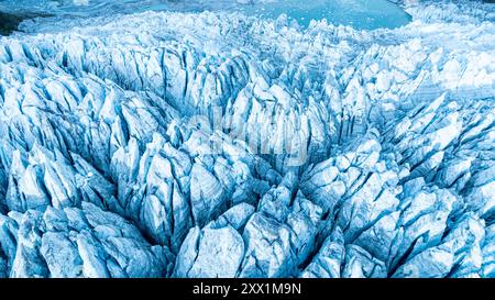 Aerea del ghiacciaio Pia, Terra del fuoco, Cile, Sud America Foto Stock